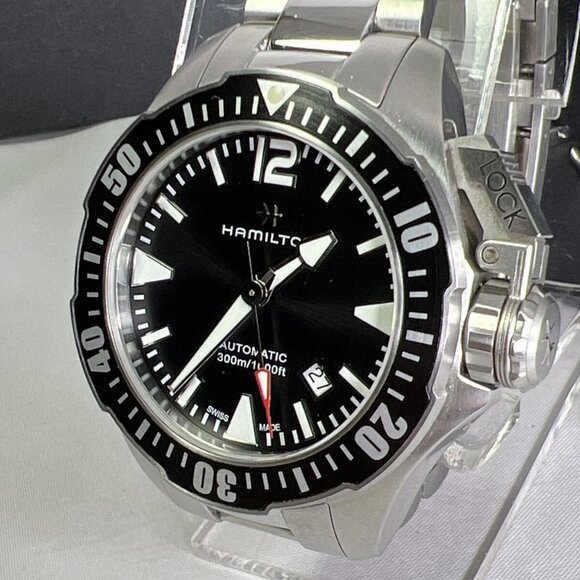 Hamilton Automatic Date Watch H776050 H77605135 Dive Diver Watch w/ Box - Picture 1 of 10